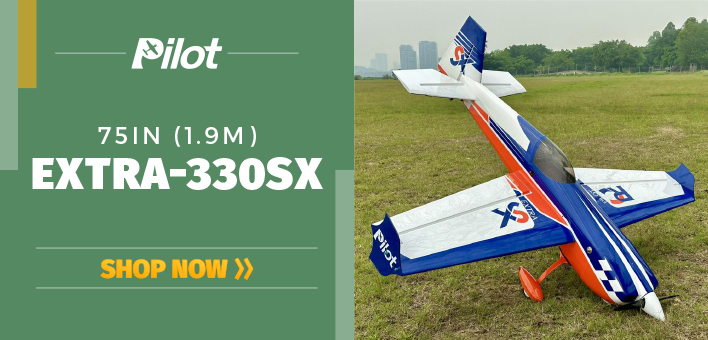 Pilot-RC Extra-330SX in a field